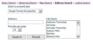 Address Macomb County Home Search